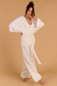 Dzianinowe Kimono Ecru